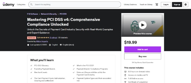 Udemy Mastering PCI DSS v4