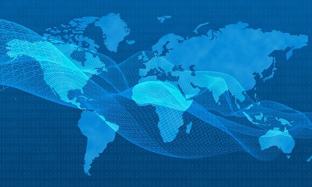 blue cyber network map