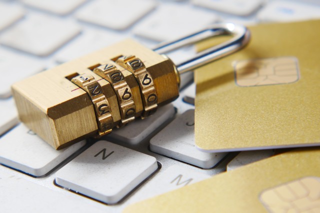 Padlock on top of a keyboard