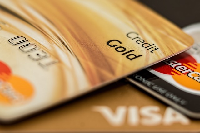 Closeup photo of credit cards